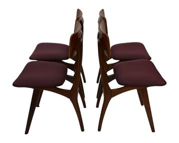 Vintage eetkamerstoelen teak design jaren 60 beschikbaar voor biedingen