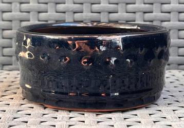 Bonsai schaal rond blauw geglazuurd aardewerk 11,5x5,3 beschikbaar voor biedingen
