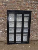 oude houten vitrinekast vitrine kast, Antiek en Kunst, Curiosa en Brocante, Ophalen