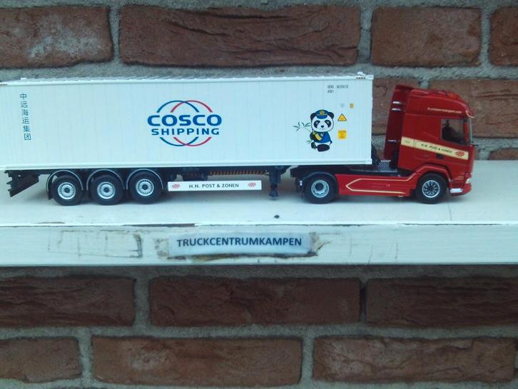 Tekno  Daf  XF  met  van  H. N. Post  en  Zn., Hobby en Vrije tijd, Modelauto's | 1:50, Nieuw, Bus of Vrachtwagen, Tekno, Ophalen of Verzenden