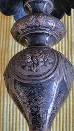 Judaica shabbat kandelaar uit circa 1900 Warszawa, Ophalen of Verzenden, Zilver