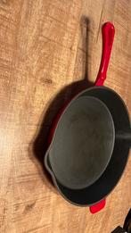Gietijzeren wokpan, Huis en Inrichting, Gietijzer, Ophalen of Verzenden, Zo goed als nieuw, Keramische plaat