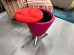 Leolux TamTam Hollow Kruk Roze rood stof Design Hocker, Kunststof, Leolux, Ophalen of Verzenden, Zo goed als nieuw