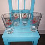 Hougaerdse Das bierglazen met logo gatverpielekes 4 stuks, Verzamelen, Biermerken, Ophalen, Gebruikt, Glas of Glazen, Overige merken