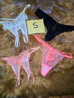 4 strings, Kleding | Dames, Ondergoed en Lingerie, Verzenden, Zwart, String