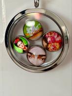 *Uniek!*ketting+rvslockethanger Frida Kahlo floaters…, Overige kleuren, Nieuw, Ophalen of Verzenden, Overige materialen