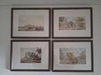 4x kleur lithografieën., Antiek en Kunst, Kunst | Litho's en Zeefdrukken, Ophalen of Verzenden
