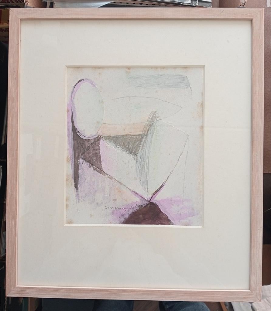 Doris Groeneveld gemengde techniek abstract, Antiek en Kunst, Ophalen of Verzenden