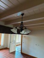 Hanglamp met 3 glazen kappen, Ophalen, Gebruikt