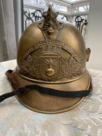 Antiek Koperen Franse Branweerhelm Rond 1900 Macon, Verzamelen, Militaria | Algemeen, Ophalen of Verzenden