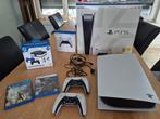 Playstation 5 incl. 2 controllers,NIEUWE gaming kit, 2 spell, Spelcomputers en Games, Spelcomputers | Sony PlayStation 5, Ophalen of Verzenden