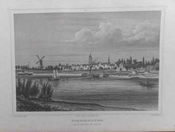 82 /  Schoonhoven Gravure uit 1860 beschikbaar voor biedingen