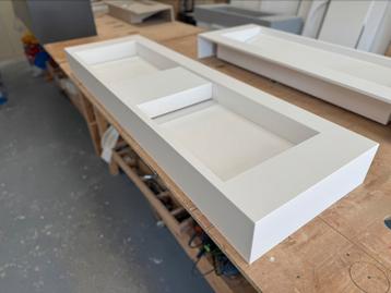 Corian solid surface dubbele wastafel 1.50 mtr beschikbaar voor biedingen