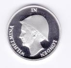 1 gulden 1940 "Wilhelmina in Londen" nieuwslag voor 29 euro, Postzegels en Munten, Munten | Nederland, 1 gulden, Zilver, Ophalen of Verzenden