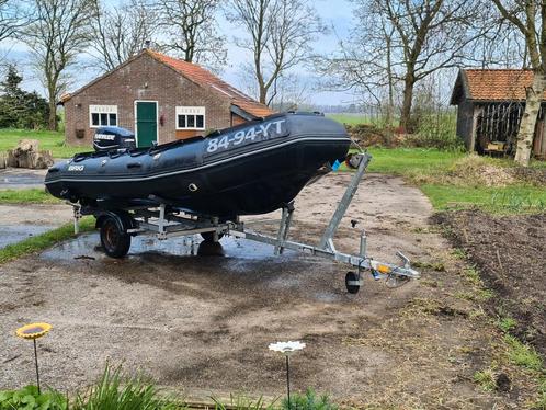 brig hd410 heavy duty evinrude e-tec 40 pk op kalf trailer, Watersport en Boten, Rubberboten, Zo goed als nieuw, Overige merken