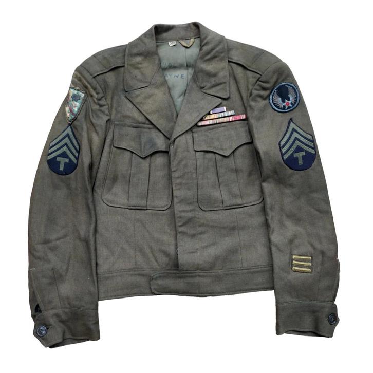 WWII US Ike Jacket Air Force Bullion Patches Named, Verzamelen, Militaria | Tweede Wereldoorlog, Luchtmacht, Embleem of Badge