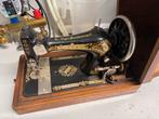 Antieke Singer Naaimachine met Houten Koffer, Ophalen of Verzenden