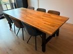 Eettafel 6 pers. incl stoelen, Ophalen, Gebruikt, 150 tot 200 cm, Teakhout