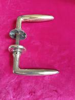 Oude messing vernikkelde deurklinken, deur, vrij en bezet, Ophalen of Verzenden