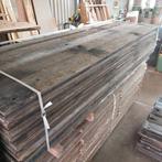 Pakket gedoubleerde hardhouten wagonplanken 50m2, Ophalen, Gebruikt, Minder dan 25 mm, Plank