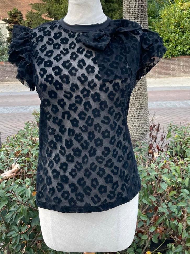 Valentino Top - Zwart - Nieuwstaat! Maat S/M, Kleding | Dames, Blouses en Tunieken, Zo goed als nieuw, Maat 36 (S), Zwart, Ophalen of Verzenden