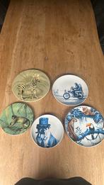 Heinen blauw wandborden, Ophalen of Verzenden, Zo goed als nieuw, Glas of Kopje