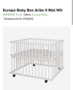 Nette Europe baby Arike box met wieltjes.Boxkleed en boxmat!, Ophalen of Verzenden, Zo goed als nieuw, Vierkant, In hoogte verstelbaar