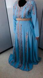 Takshita Caftan Kaftan Qaftan Marokkaanse jurk babyblauw, Blauw, Ophalen of Verzenden, Onder de knie, Zo goed als nieuw