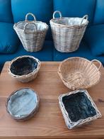 Partij rieten manden, Overige materialen, Gebruikt, Overige vormen, Tuin