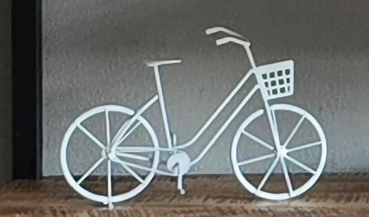 Decoratieve Metalen Fietsje wit, Huis en Inrichting, Woonaccessoires | Overige, Zo goed als nieuw, Ophalen of Verzenden