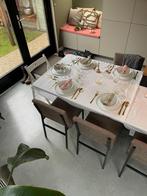 Deens design stoelen met stalen frame, Ophalen of Verzenden, Zo goed als nieuw, Twee