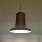Vintage jaren 70 bruin emaille metalen lamp Zweeds Deens, Huis en Inrichting, Lampen | Hanglampen, Gebruikt, Ophalen of Verzenden
