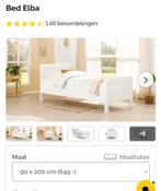 Eenpersoonsbed, hoge instap/senioren, eikenhout, Huis en Inrichting, Slaapkamer | Bedden, Ophalen, 90 cm, Eenpersoons, Bruin