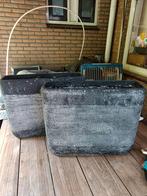 Bloembakken 2x, Ophalen, Steen, Minder dan 60 cm, Zo goed als nieuw