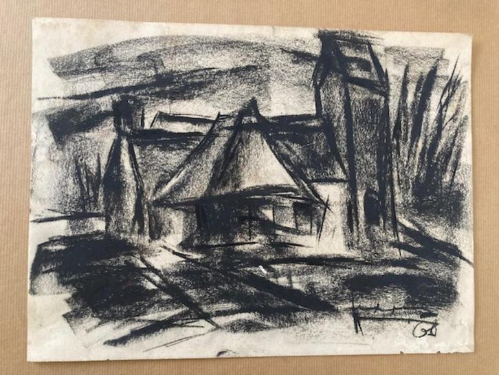 tekening Pier Feddema, Antiek en Kunst, Antiek | Goud en Zilver, Ophalen of Verzenden