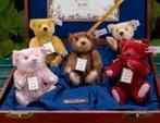 Steiff UK Baby Bears 1994-1998 in houten koffer 16 cn, Ophalen of Verzenden, Stoffen beer, Steiff