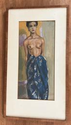 SCHILDERIJ van INDONESISCHE VROUW in sarong, Ophalen of Verzenden