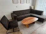 Mooie Hoekbank antraciet met fauteuil, 250 tot 300 cm, Hoekbank, 75 tot 100 cm, Ophalen of Verzenden