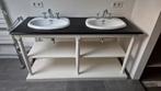 Klassiek badkamermeubel incl. Nieuwe set kranen, Ophalen, 150 tot 200 cm, Zo goed als nieuw, Minder dan 100 cm