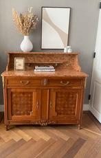 Vintage dressoir met marmer blad, Huis en Inrichting, Ophalen, 100 tot 150 cm, Eikenhout, Vintage , modern vintage