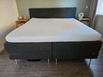 Elektrisch verstelbaar bed 180x200 met hoofdbord, Ophalen, Tweepersoons, 180 cm, Stof