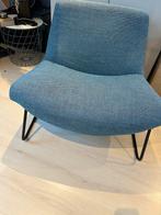 Blauwe fauteuil, Huis en Inrichting, Fauteuils, Ophalen, Zo goed als nieuw, 75 tot 100 cm, 50 tot 75 cm