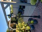 Mooie stalen buitenlantaarn., Tuin en Terras, Ophalen, Gebruikt, Staande lamp, Netvoeding