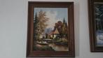 Schilderij met watermolen, Ophalen of Verzenden