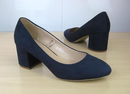 Fitters blauwe schoenen pumps met blokhak mt 42 ZGAN, Kleding | Dames, Schoenen, Zo goed als nieuw, Pumps, Blauw, Ophalen of Verzenden