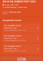 Zin in de zomer fest | 3 tickets, Tickets en Kaartjes, Overige Tickets en Kaartjes, Drie personen of meer