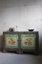 Aziatische Kleurrijke Beschilderde Kast Chinees Dressoir, Huis en Inrichting, Kasten | Dressoirs, Uniek Werelds Landelijk Stoer Vintage Style Chinees Kleurrijk