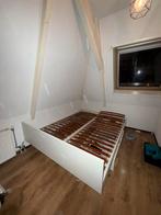 Wit 2 persoonsbed 160 met verstelbaar hoofdeind, Huis en Inrichting, Slaapkamer | Bedden, Ophalen, Verstelbaar, Wit, Tweepersoons