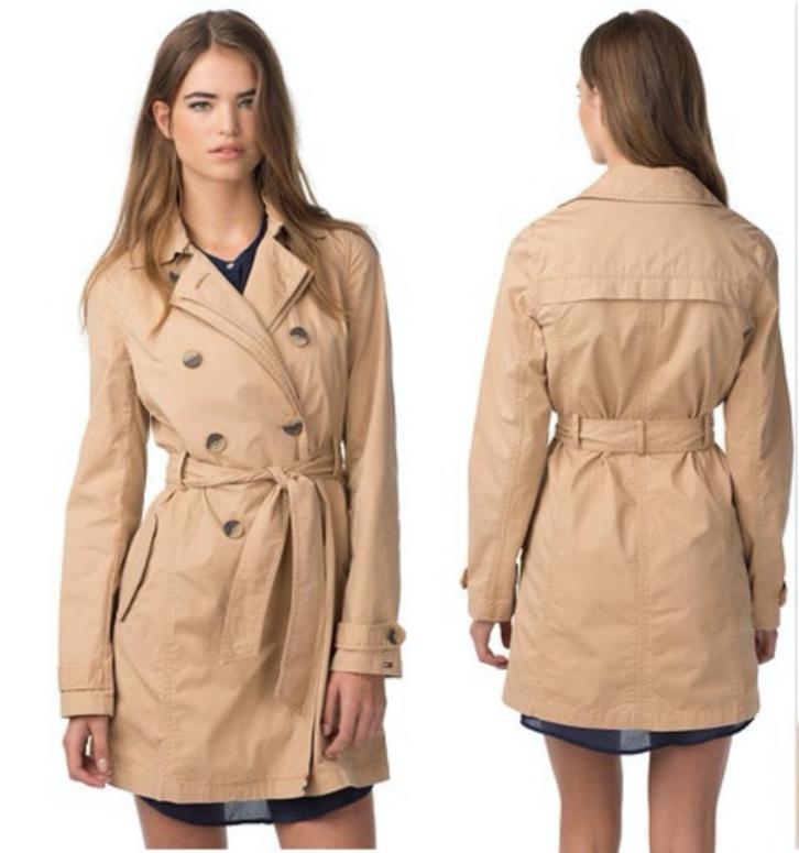 Tommy Hilfiger beige dames trenchcoat trench jacket maat L, Kleding | Dames, Jassen | Zomer, Nieuw, Maat 42/44 (L), Beige, Ophalen of Verzenden