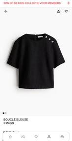 Boucle blouse, Maat 38/40 (M), H&M, Zwart, Nieuw